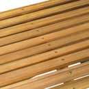 Alejandro - Acacia Wood Porch Swing With Slat Panel Seating