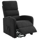 Amsdell - Upholstered Power Lift Recliner With Remote - Black
