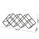 Modern Industrial Tabletop Wine Rack With 7 Bottle Holders - Black