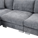 Modern Cloud Sectional Sofa L Shaped Luxury Couch Set With 2 Free Pillows 4 Seat With Oversized Chaise