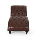 Chaise Lounge With Button Tufted Diamon Stitch