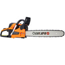 62Cc Gas Powered Chainsaw 2 Cycle Handheld Cordless Chain Saw Aluminium 18" And 20" Guide Bar - Orange