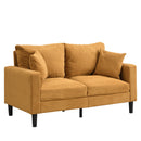 High Resilience Loveseat Sofa With Wooden Frame