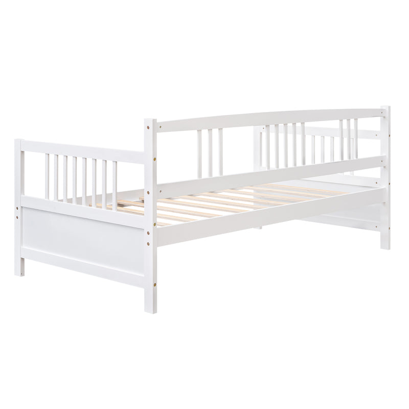 Modern Solid Wood Daybed, Multifunctional, Twin Size, White (Previous SKU: WF191899AAK)