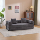 Floor Couch, Convertible Floor Sofa Bed With Pillow Back Support Armrest