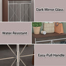 Elegant Decor Mirrored Shoe Cabinet With Edging Double Door Storage Cabinets Glass - Brown / Silver / Gray