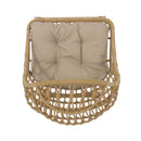 Outdoor Accent Chair With Basket Shape - Light Brown