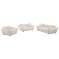 Destino - Chenille Splayed Arm Sofa Set