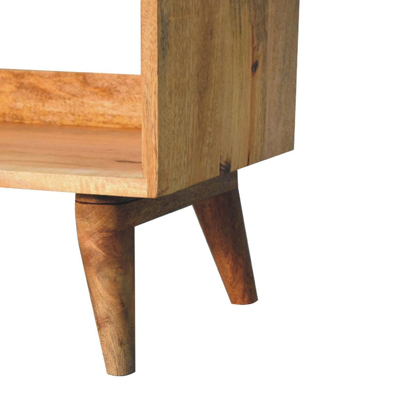 Solid Wood Bench With Upholstered Sea