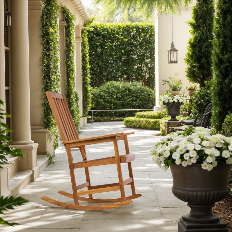 Acacia Indoor Rocking Chair, Outdoor Solid Patio Furniture