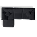 Cloud Sectional Couch, Convertible With Ottoman, 3 Seater Modular Design