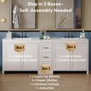 Double Sink Bathroom Vanity With Quartz Countertop