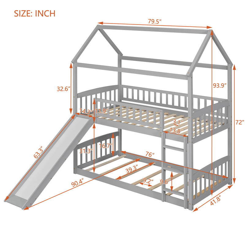 Bunk Bed With Slide, House Bed With Slide