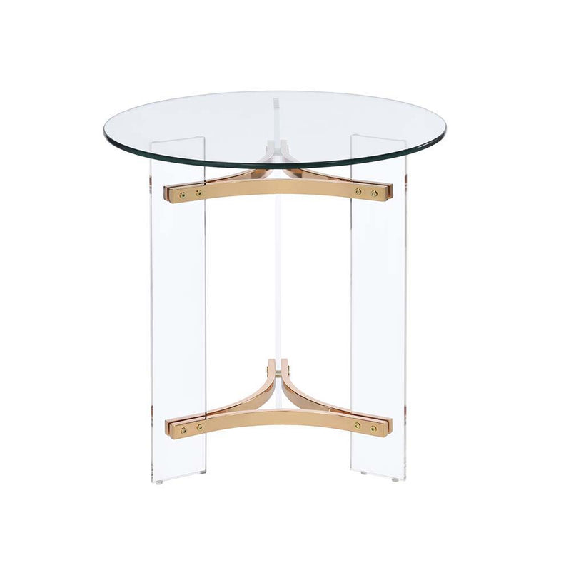 Sosi - End Table - Gold Finish - Atlantic Fine Furniture Inc