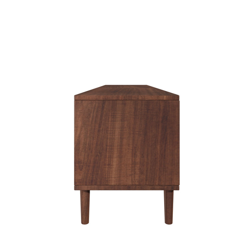 TV Stand, Media Console With 4 Drawers, Soft Closing Hinges - Dark Brown