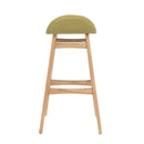 Contemporary Bar Stool With Stylish Seat And Small Backrest