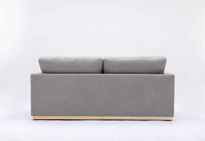 Valin - Linen Sofa For Living Room - Gray