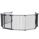 Adjustable Safety Gate Play Yard Metal Doorways Fireplace Fence Christmas Tree Fence Gate For House Stairs Gate Prohibited Area Fence