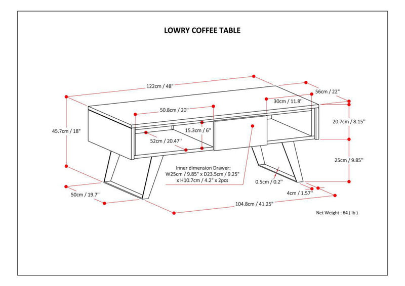 Lowry - Handcrafted Coffee Table