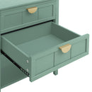 2 Drawer Side Table, American Style, End Table, Suitable For Bedroom, Living Room, Study