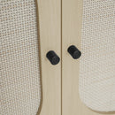 2 Door Shoe Rack, Freestanding, Modern Shoe Storage Cabinet, For Entryway - Natural