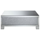 Gillian - Rectangular Mirrored Acrylic Coffee Table - Silver - Atlantic Fine Furniture Inc
