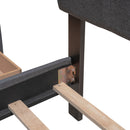 Upholstered Platform Bed With Classic Headboard And Drawers, No Box Spring Needed