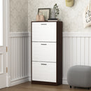 Modern Freestanding Shoe Storage Cabinet With 3 Flip Drawers