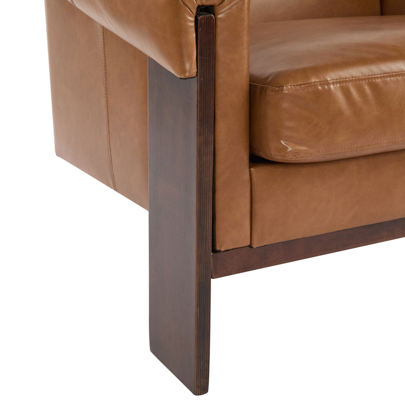 Sierra - Vintage Modern Accent Chair With Deep Cushions And Wide Armrests