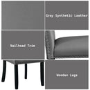 Caralin - Side Chair (Set of 2) - Gray Synthetic Leather & Black