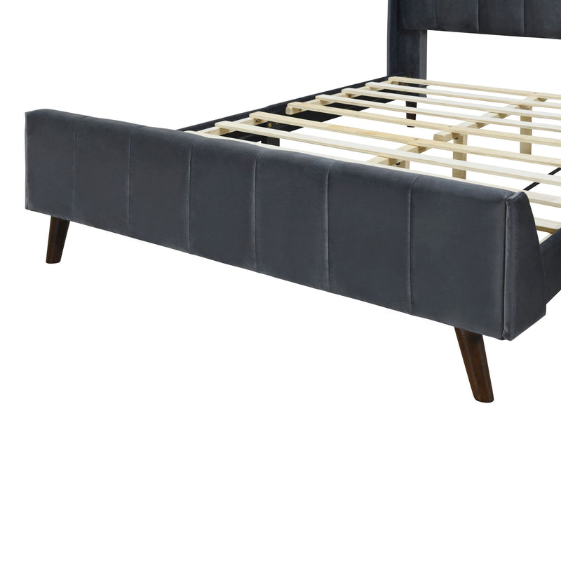 Upholstered Platform Bed, Velvet