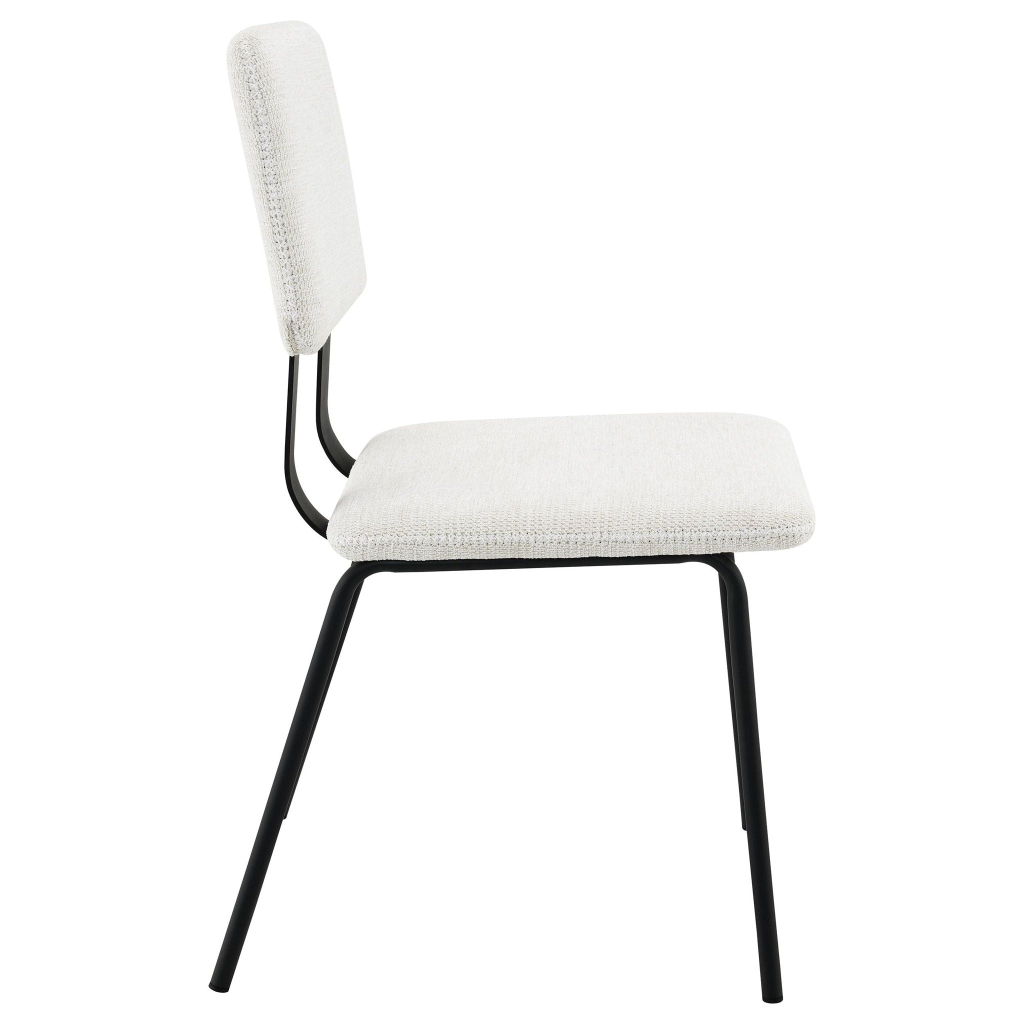 Calla Fabric Upholstered Dining Side Chair White (Set of 2) - Atlantic Fine Furniture Melbourne FL