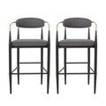 Upholstered Bar Stools With Backs For Kitchen Island (Set of 2)