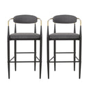 Upholstered Bar Stools With Backs For Kitchen Island (Set of 2)