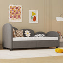 Modern Velvet Upholstered Daybed With Additional Bed Frame