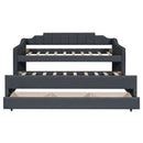 Upholstered Simple Design Daybed With Trundle And 3 Drawers