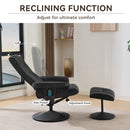 Recliner Chair With Ottoman, 360° Swivel Massage Lounge Chair With 5-Point Vibration & Heated Seat