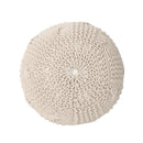 Bordeaux - Knitted Cotton Round Pouf
