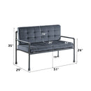 Brantley - Loveseat - Gray Velvet & Sandy Gray Finish - Atlantic Fine Furniture Inc