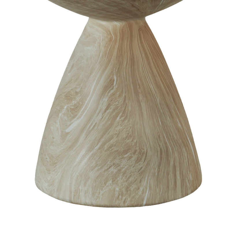 Outdoor Geometric End Table - Marble