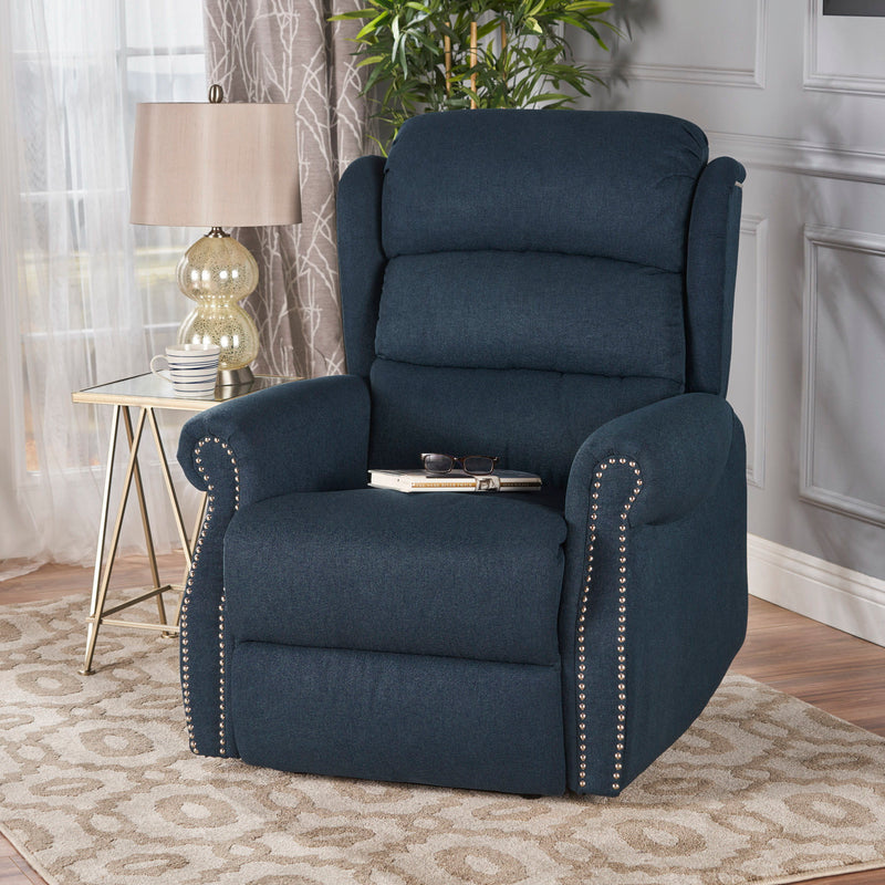 Power Recliner Chair - Navy Blue