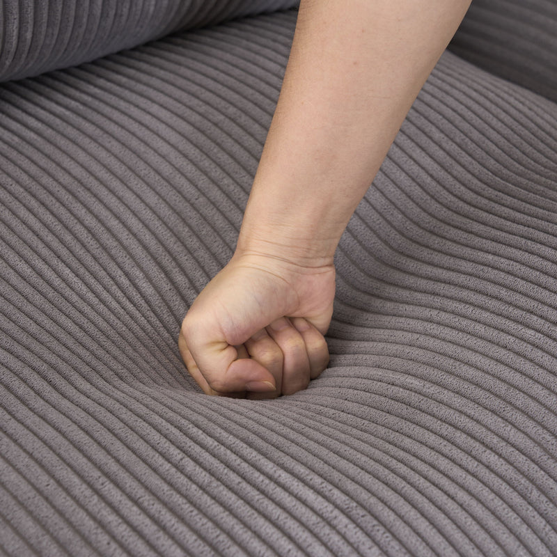 Modular Sectional Sofa With Extra Wide Cushion, USB / Type C Charger, Petal Armrest
