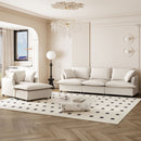 Living Room Set Modular Sectional Couch, Upholstered Sofa & Armchair & Movable Ottoman