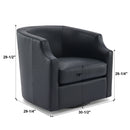 Emmett - Swivel Glider Barrel Chair With Clip Arm Design