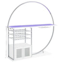 Risley - 2-Door Circular LED Home Bar With Wine Storage