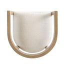 Modern Rubberwood Counter Stool Set With Upholstered Seats