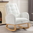Accent Rocking Chair With Footrest, High Back