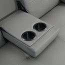 Modern Sofa Bed With Armrest 2 Holders, Wood Frame & Stainless Leg