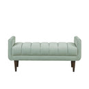 Linea - Upholstered Accent Bench - Seafoam