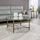 Aditya - Coffee Table - Mirrored & Antique Brass